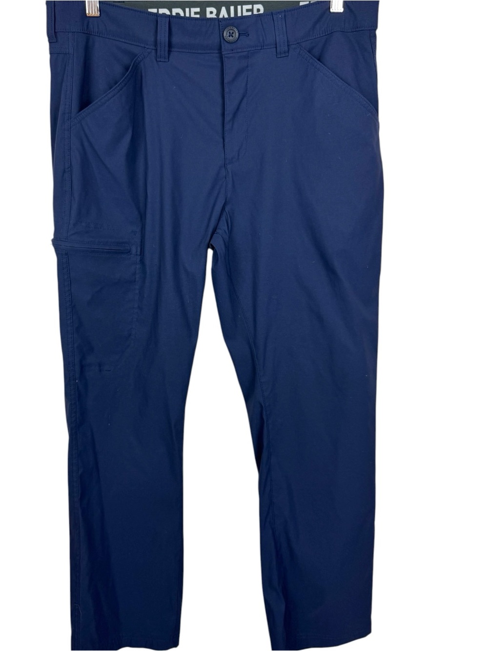 EDDIE BAUER Pant Mens tag sz 36X30 Navy Blue Rainier Tech Straight Leg